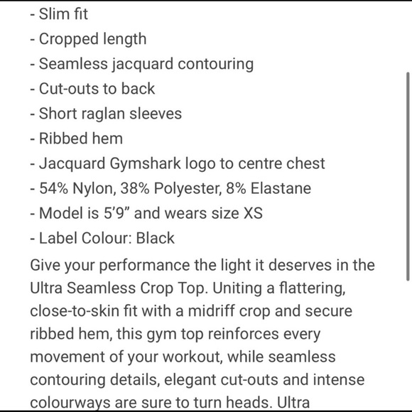 Gymshark Seamless Crop Top - Picture 3 of 9